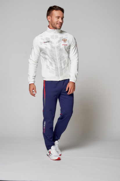 Костюм спортивный мужской (белый/синий)