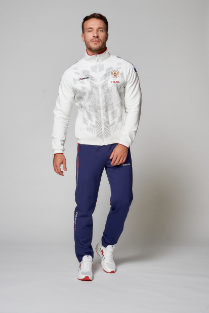 Костюм спортивный мужской (белый/синий)
