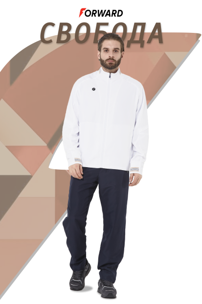 Костюм парадный мужской (белый/синий)