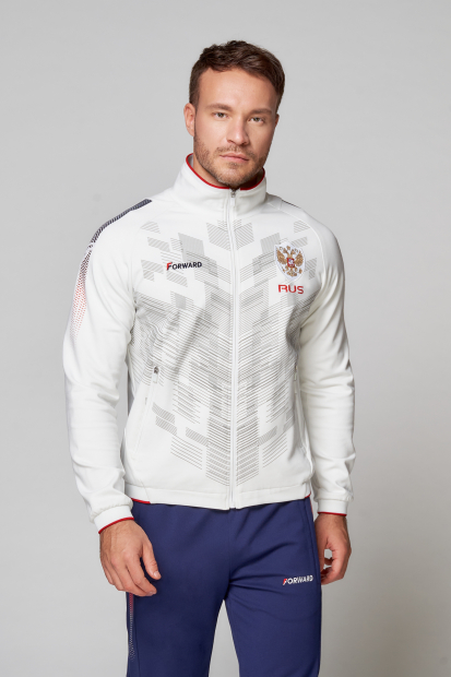 Костюм спортивный мужской (белый/синий)