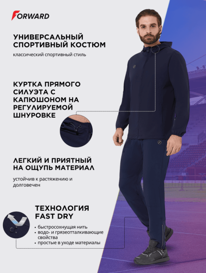 Костюм спортивный мужской (синий/синий)